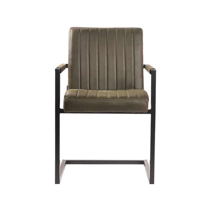 LABEL51 Eetkamerstoel Milo - Army green - Microfiber