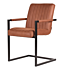 LABEL51 Eetkamerstoel Milo - Cognac - Microfiber