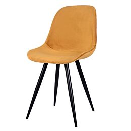 LABEL51 Eetkamerstoel Capri Oker Fluweel