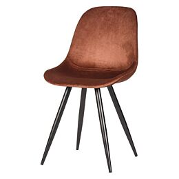 LABEL51 Eetkamerstoel Capri Rust Fluweel