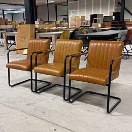 Eetkamerstoel Cognac Leer